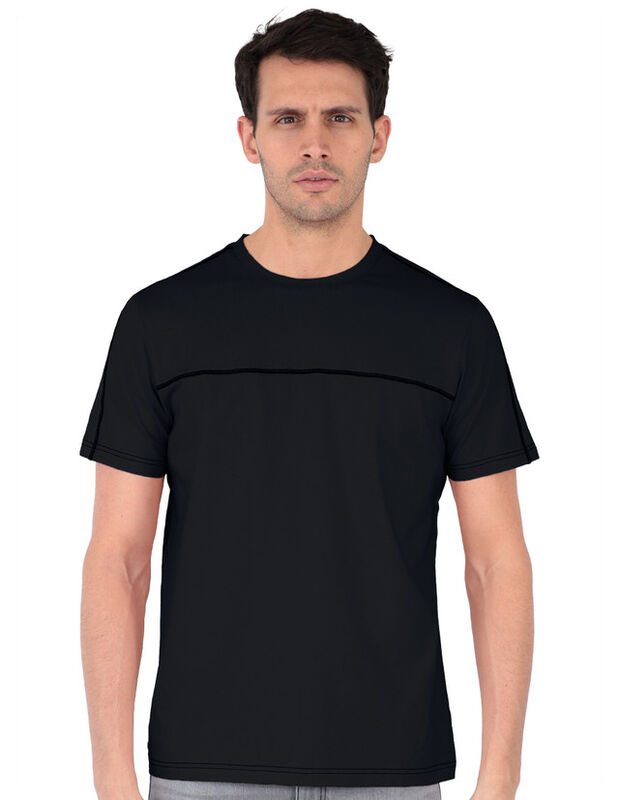 Playera Casual Hombre Premium Cuello Redondo Ne... image number null