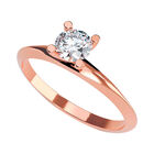 Anillo de Compromiso de 14K con Diamante de Laboratorio 0.20 CT F VS1 Talla 6 ORO ROSA 14K - Amore Mio!