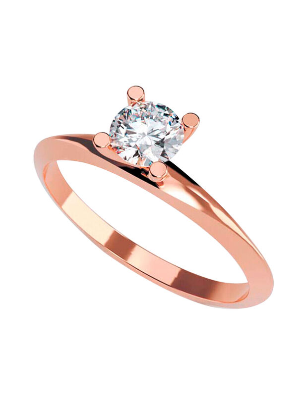 Anillo de Compromiso de 14K con Diamante de Lab... image number null