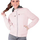 Chamarra Boomber Mujer Cuello Redondo Con Gorro