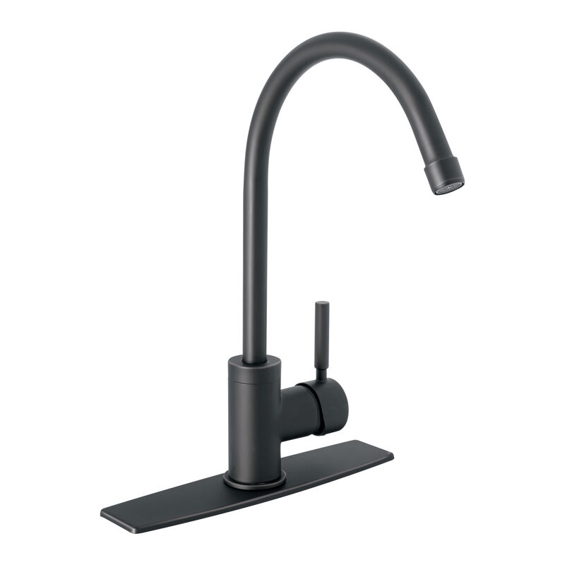 Monomando para Fregadero Cuello Alto Negro Mate... image number null