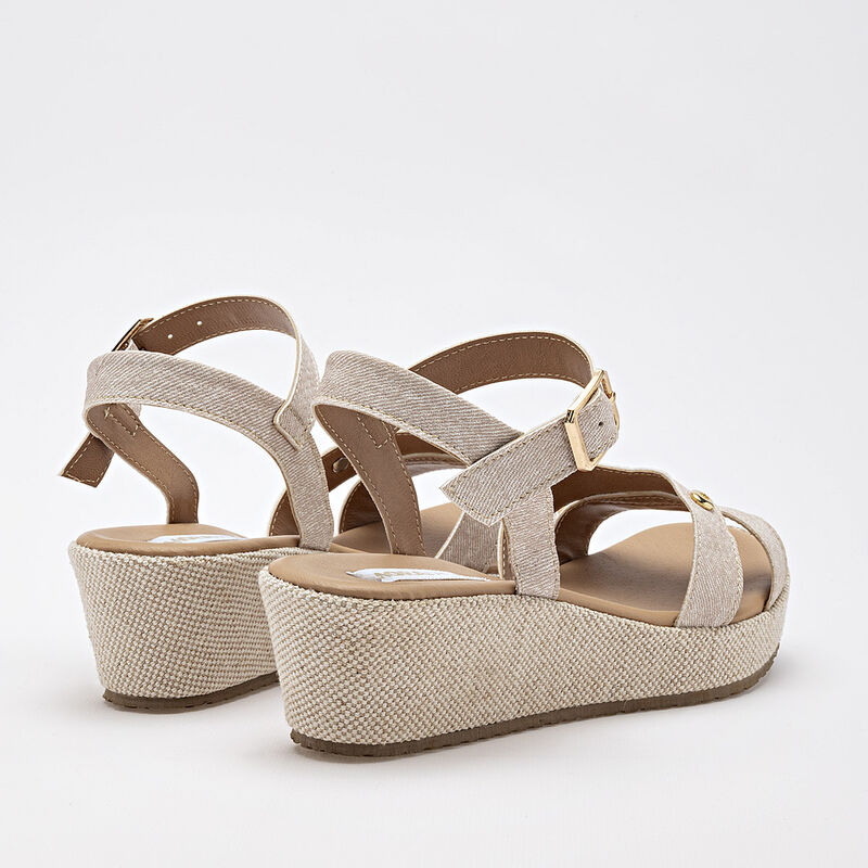 Moramora Sandalia para mujer beige image number null