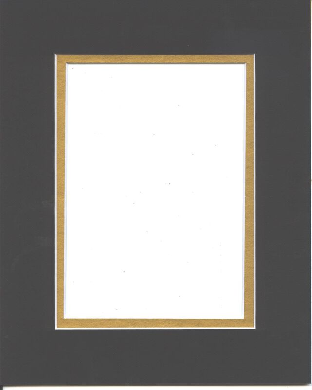 Paspart&uacute; Doble Bux1 41x51 Cm Negro Y Dorado image number null