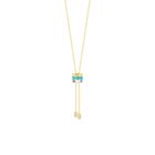 COLLAR DE TUBO BOLO WEWA COLOR TURQUESA CON ZIRCONIAS