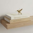 Juego De 2 Cajas De Lino Decorativas Con Forma De Libros Falsos Y Detalles En Dorado Inoostar