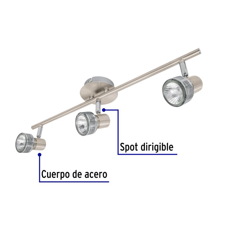 Luminario de Sobreponer con 3 Spots Base Gu10 V... image number null