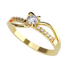 Anillo de Compromiso en Oro Amarillo 10K con Circonia -  Talla:9.5/ FJ828-10Y-CZ-95
