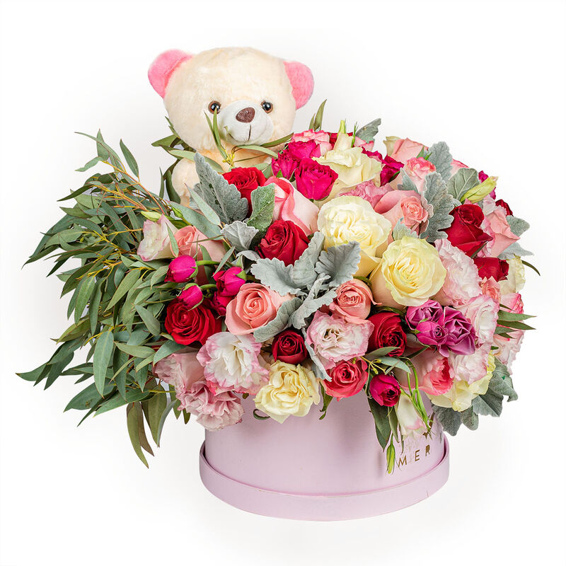 Caja de Flores y Osito image number null