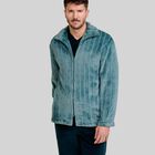 Bata de Hombre con Cremallera Jacquard a Rayas Verde