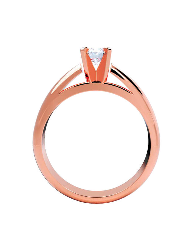 Anillo de Compromiso de 14K con Diamante de Lab... image number null