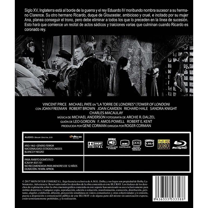La Torre De Londres [blu-ray] (1962) Tower Of L... image number null