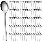 Cucharas Nuogo 100 Piezas Acero Inoxidable Color Plata 17 cm