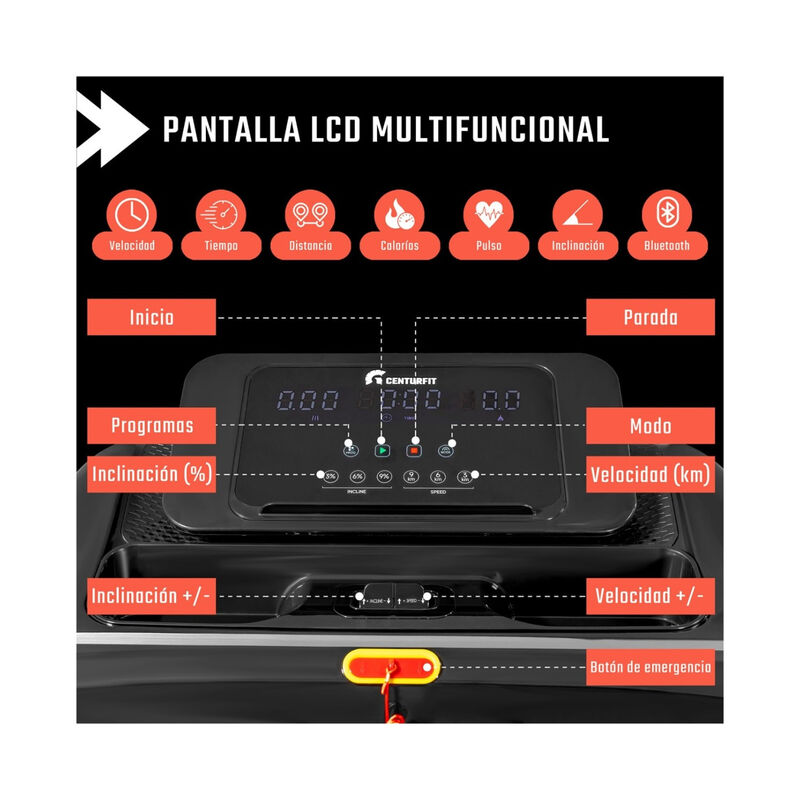 Caminadora Electrica 18niv Autoinclinacion 12 P... image number null