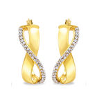 Arracadas 2begold Amarillo (925+1/10 14k) Con Zirconias (22x14mm Aprox)