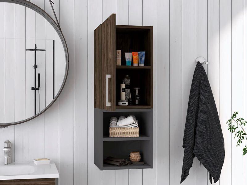 Gabinete Para Baño Oporto Wengue y Plata Oscuro... image number null