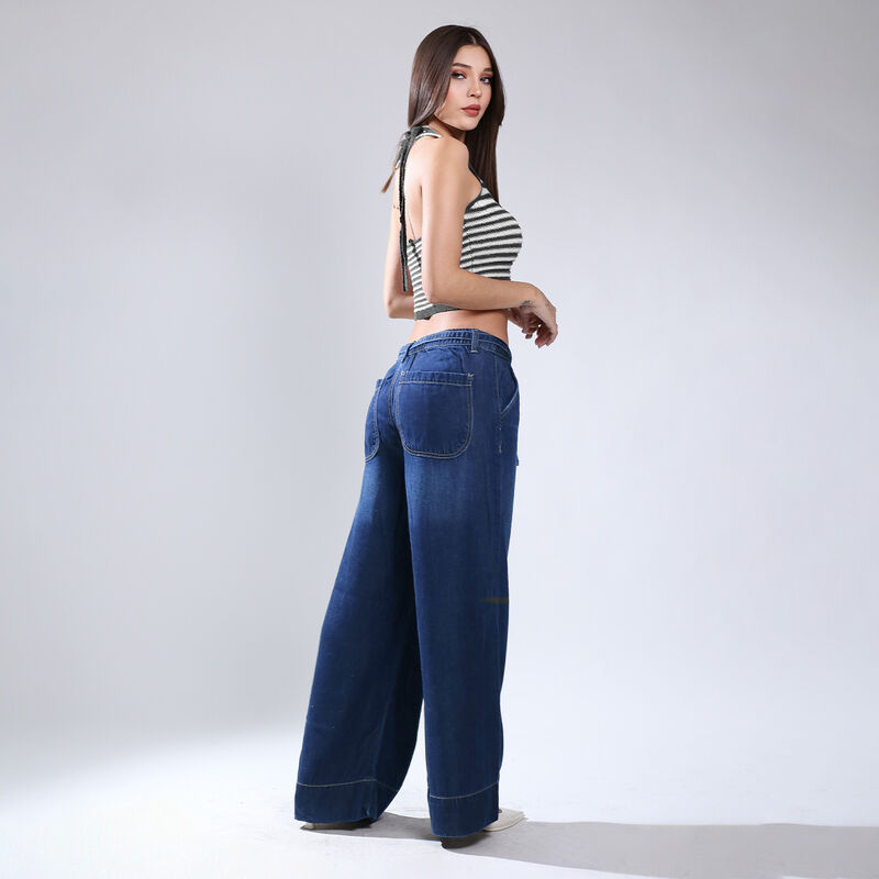 Pantal&oacute;n Sb4760 Savi Jeans Recto Mujer Azul Tir... image number null