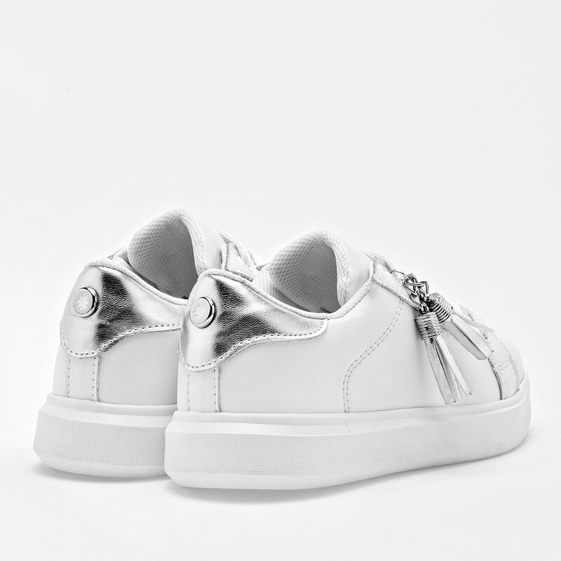 Moramora Tenis Para Ni&ntilde;a Blanco Plata Cod 13257... image number null