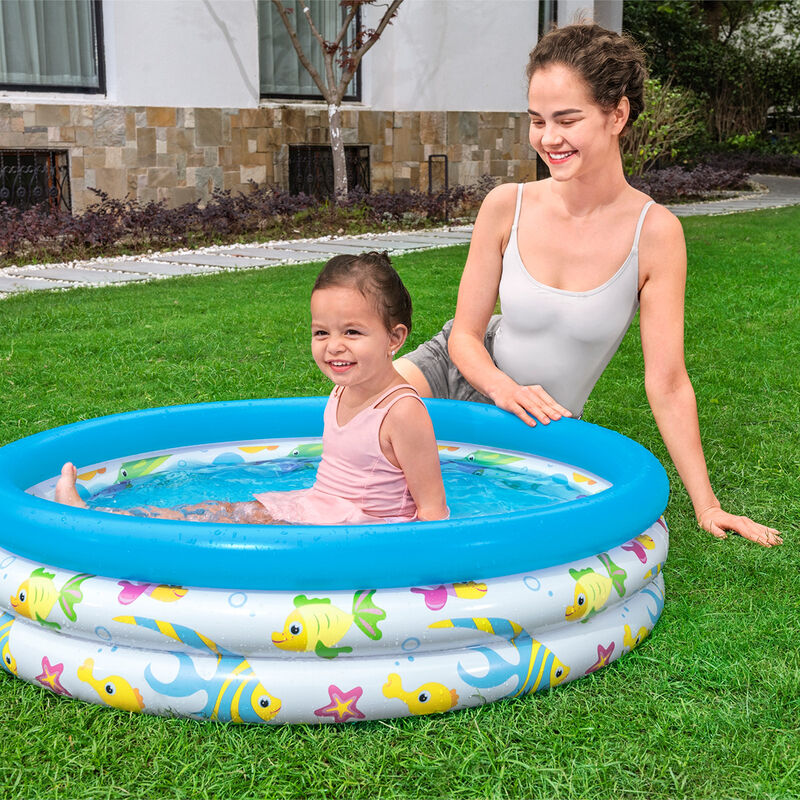 Alberca Inflable Redonda 3 Anillos Decorada Mar... image number null