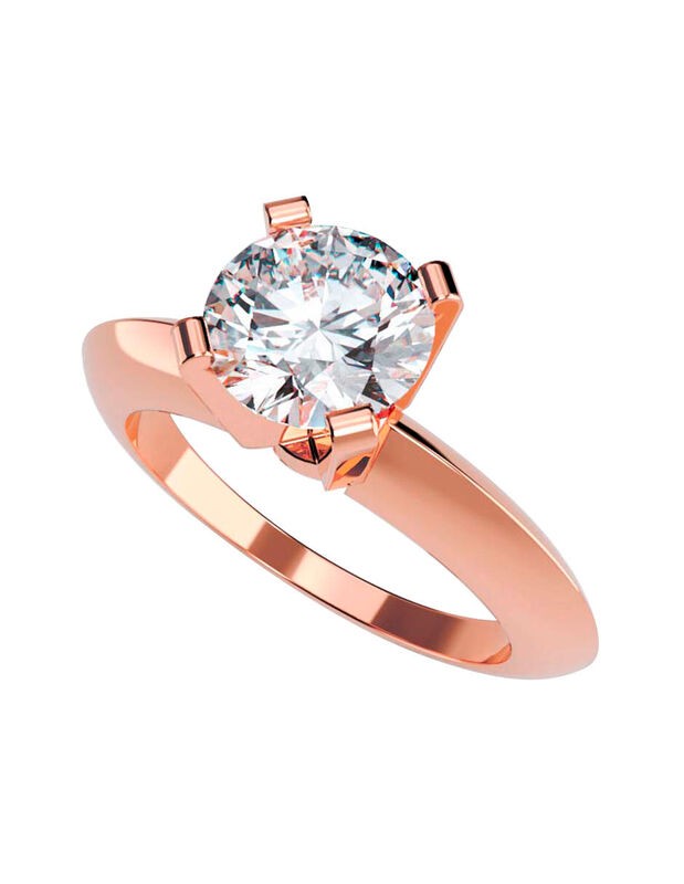 Anillo de Compromiso de 14K con Diamante de Lab... image number null