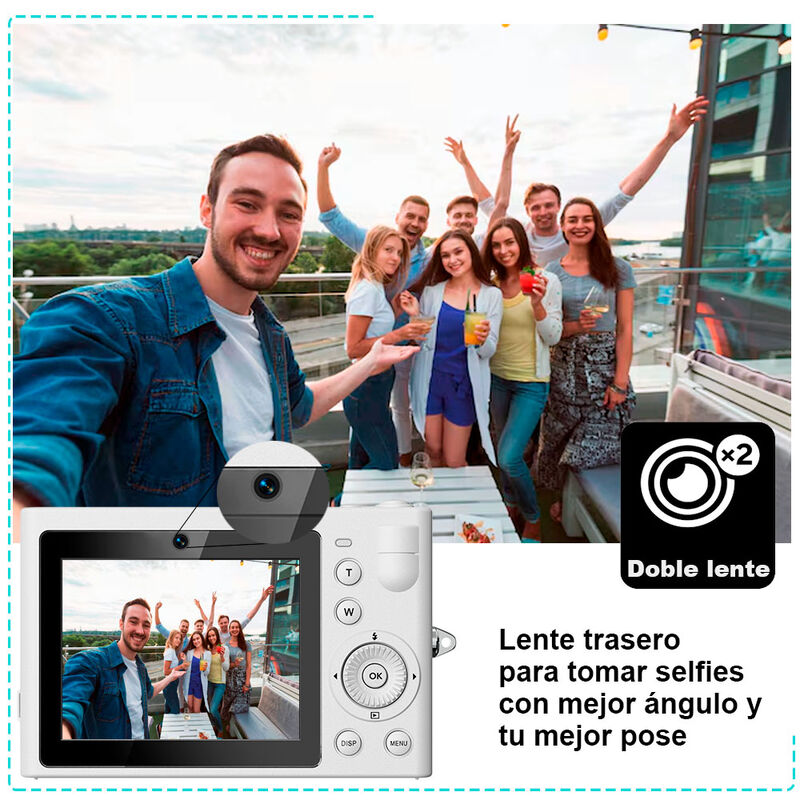 Cámara digital VAK F3L 5k selfiecam aro luz wif... image number null