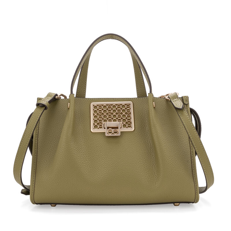 Bolsa Satchel Medianocon Herraje Color Verde image number null