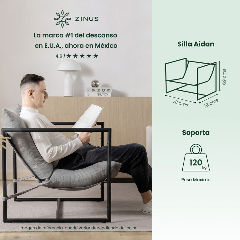Zinus | Silla De Metal Zinus Aidan Con Cojines ... image number null