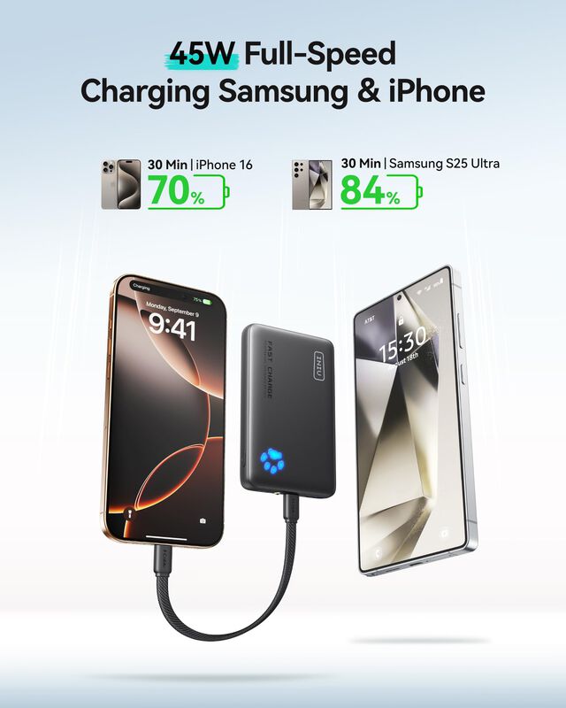 Cargador Port&aacute;til Iniu 10000mah 45w Pd Power Ba... image number null