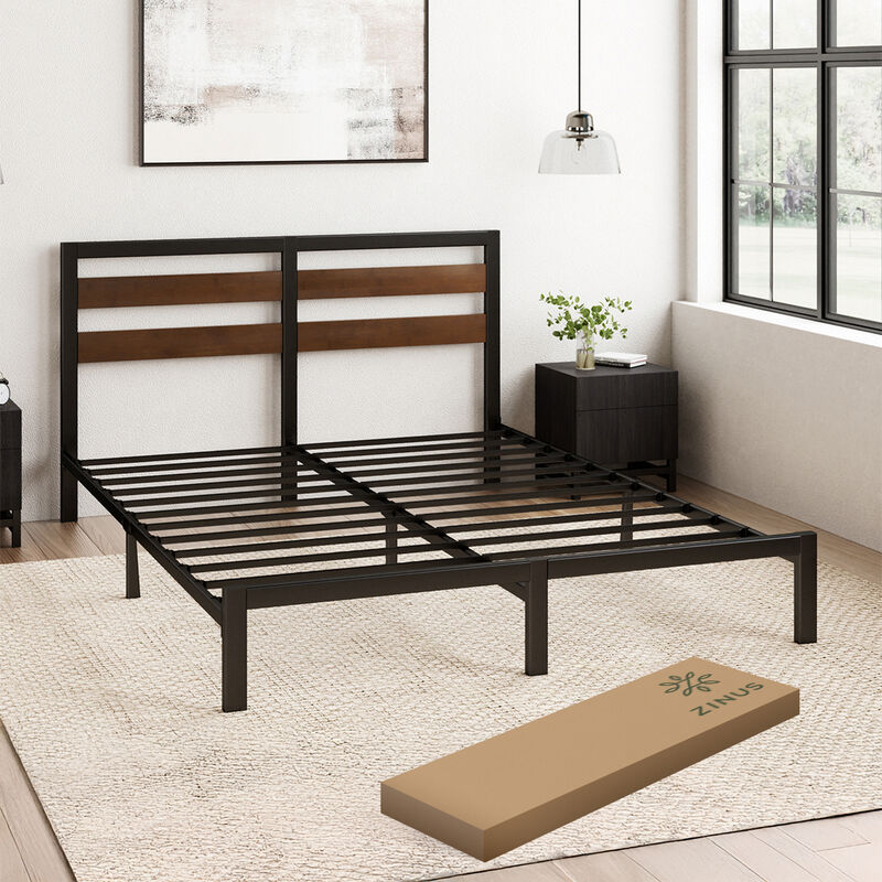 Zinus Shen | Base De Cama Con Cabecera Met&aacute;lica... image number null