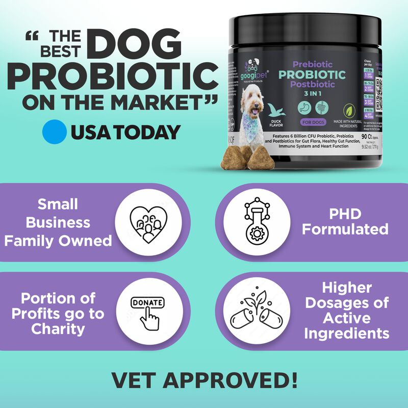 Probi&oacute;ticos Para Perros Googipet Premium 3 En 1... image number null