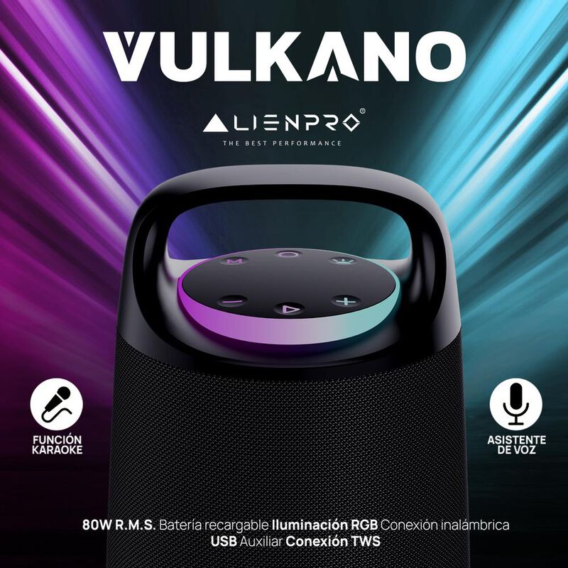 Kit Bocinas Vulkano Alienpro 2 Pack TWS Láser +... image number null