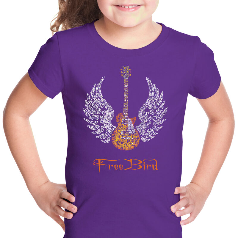 Camiseta Word Art Para Ni&ntilde;a - Letra de Free Bir... image number null