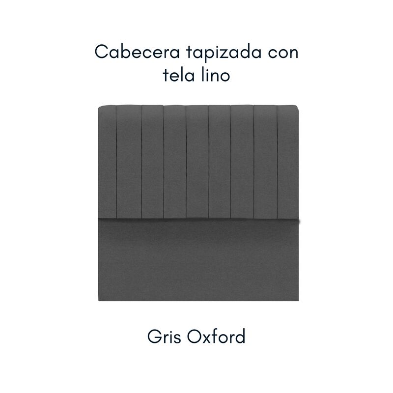 Cabecera Parma Individual Gris Oxford image number null