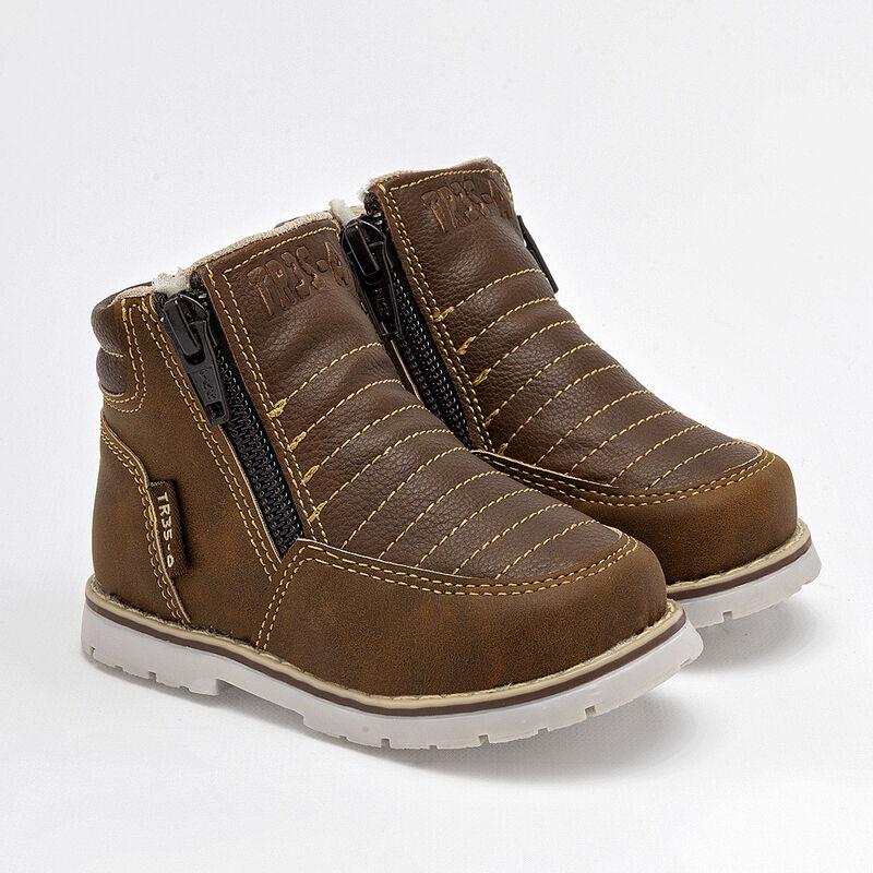 Tres-A Botitas para bebé niño. Café image number null