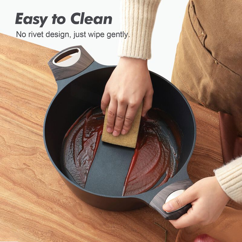 Olla Sensarte Antiadherente 2.6 + 4.5 Qt - Negr... image number null