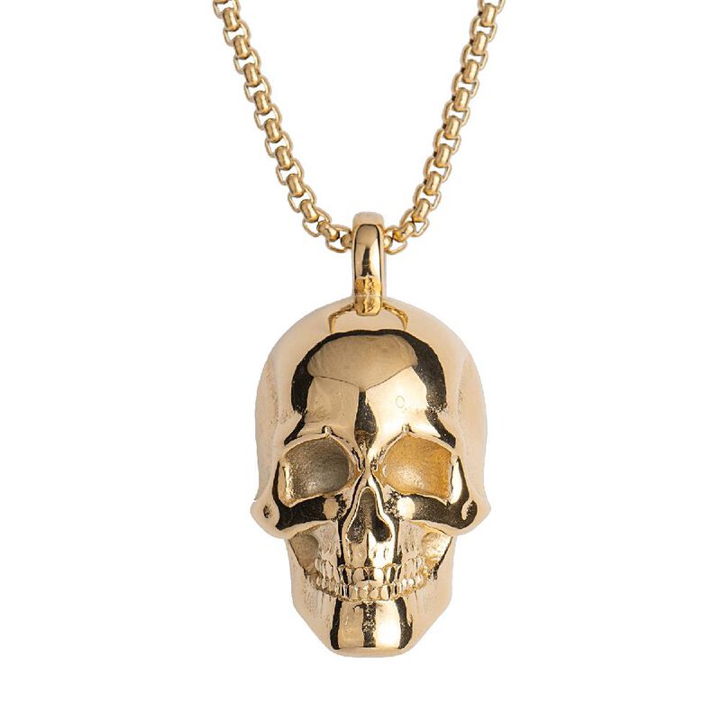 Collar Hombre Dije Calavera, Cadena Acero Inoxi... image number null