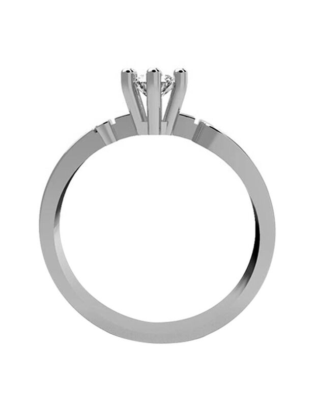 Anillo de Compromiso de 14K con Diamante de Lab... image number null