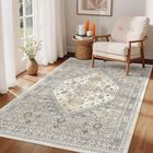 Alfombra De &Aacute;rea Zesthome 122x183 Cm Lavable Beige