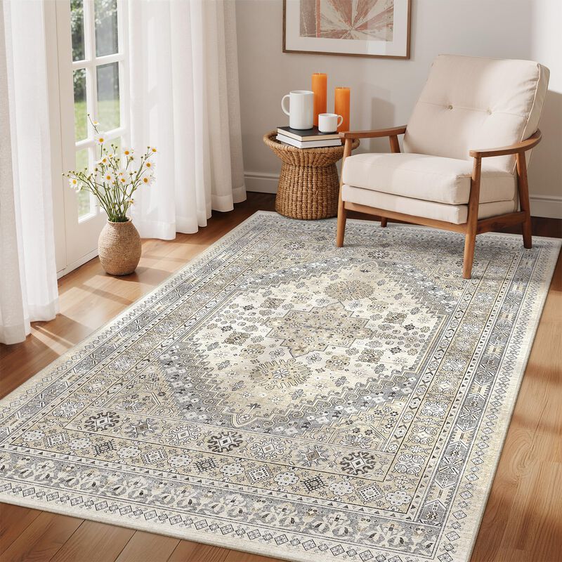 Alfombra De &Aacute;rea Zesthome 122x183 Cm Lavable Be... image number null