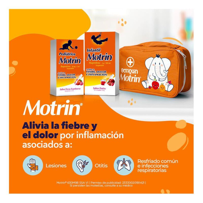 Ibuprofeno Motrin Suspensi&oacute;n Infantil 120 Ml image number null