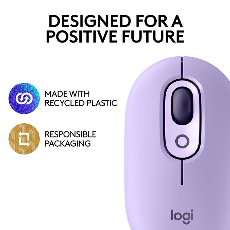 Rat&oacute;n Inal&aacute;mbrico Logitech Pop Cosmos Con Emoji... image number null