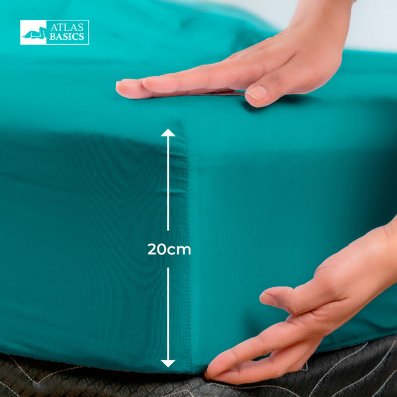 Juego de Sábanas Soft Queen Size Turquesa Atlas... image number null