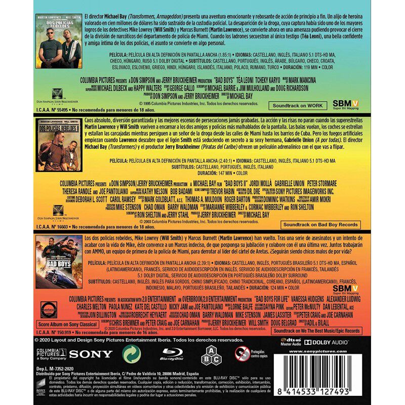 Paquete 1-3: Bad Boys (bd) [blu-ray] image number null