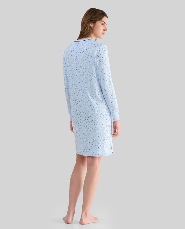 Camis&oacute;n con Estampado de Florecitas Azules Cele... image number null