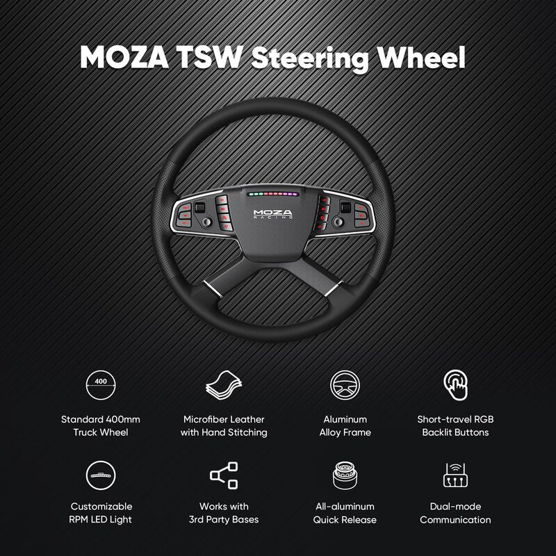 Volante Truck Wheel Moza Tsw De 400 Mm, Redondo... image number null