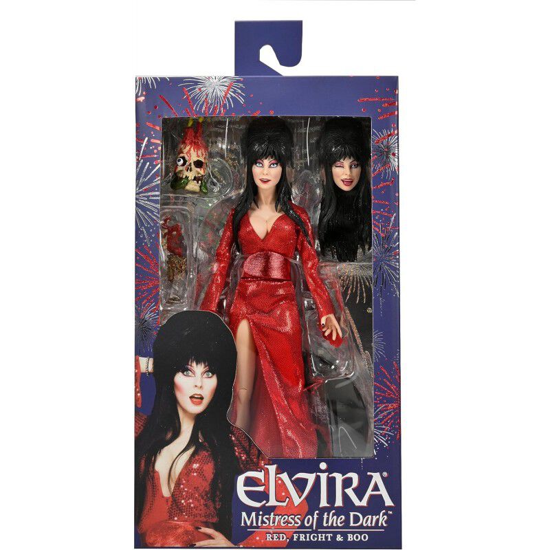Figura Elvira Mistress Of Dark Con Vestido Rojo... image number null