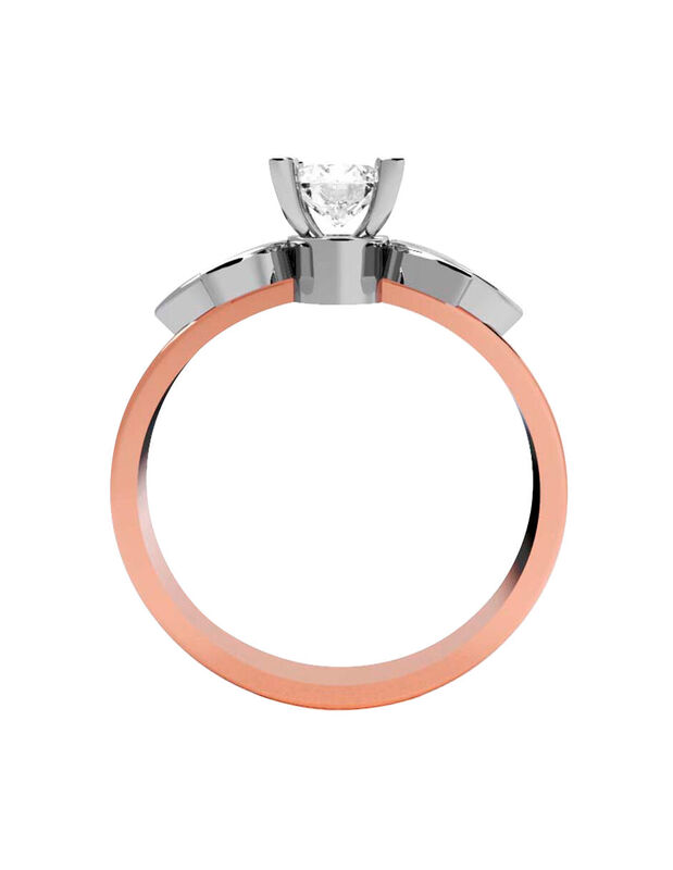 Anillo de Compromiso de 14K con Diamante de Lab... image number null