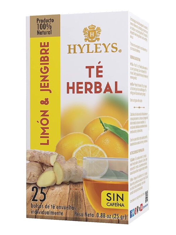 T&eacute; Hyleys Lim&oacute;n Y Jengibre 25 Bolsas (paquete D... image number null
