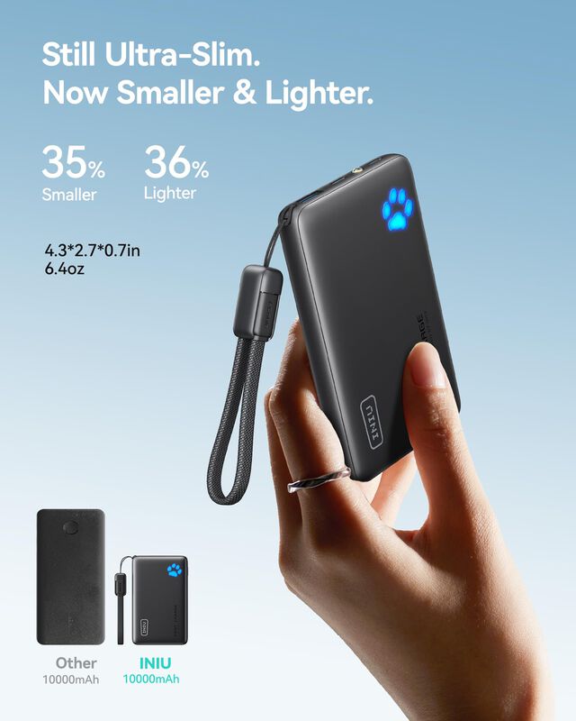 Cargador Port&aacute;til Iniu 10000mah 45w Pd Power Ba... image number null