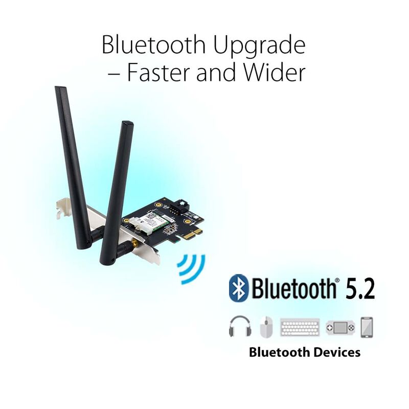 Adaptador Wifi Asus Pce-ax1800 Wifi 6 Bluetooth... image number null