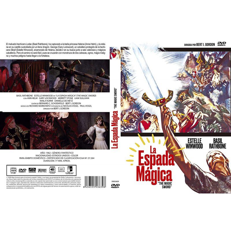 La Espada M&aacute;gica [dvd] (1962) The Magic Sword image number null
